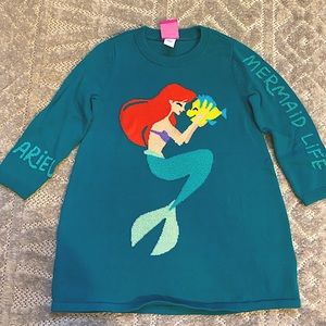 Disney knit sweater dress. 2T. Ariel. Only worn once. Like new!